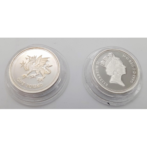 226 - A Parcel of Two Sterling Silver (Silver Proof) £1 Coins dated 1995 & 1996 as issued by the Royal Min... 