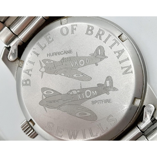 75 - An Excellent Condition Sewills of Liverpool RAF ‘Battle of Britain’ Commemorative Watch in original ... 