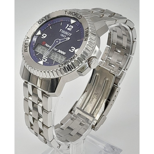 82 - An Excellent Condition Tissot T-Touch Navigator 3000. Full Working Order with Box, Spare links pouch... 