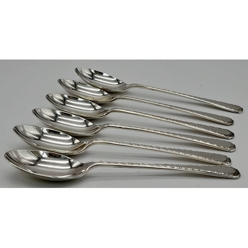 116 - A Superb Set of 6 Harrods Hallmarked Silver Spoons in their original presentation box. Silver Weight... 