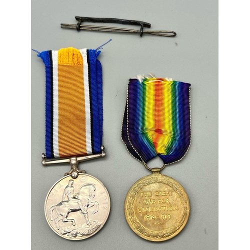 165 - WW1 British Medal Duo, Wound Stripe and Photograph awarded to: 63252 BmB H. Cooke Royal Artillery.