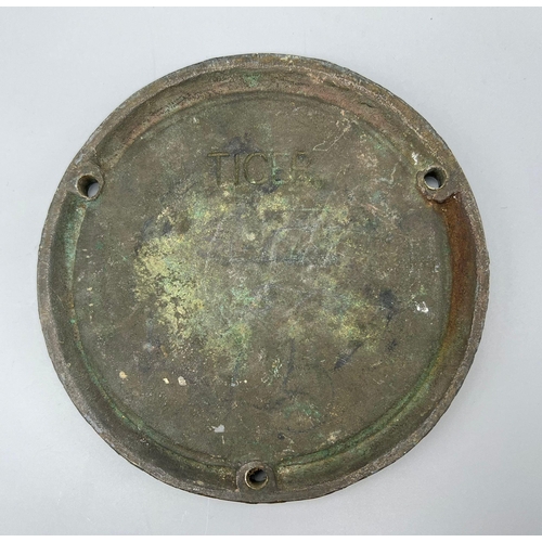 393 - A Heavy Metal Brass/Bronze Tampion (Gun Barrel Muzzle Cover) from HMS Tiger that served in WW2 until... 