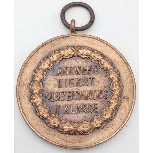 404 - A WW1 German Reservist Bronze Medal 2nd Class ‘Landwehr’.