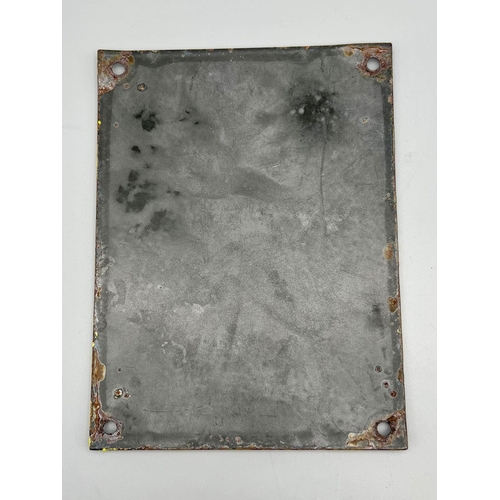 557 - WW2 German MineField Sign in Enamel.