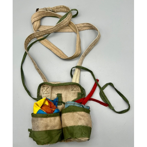 609 - Vietnam War Era Vietcong F1 Grenade Pouch with Armband and Bunting Banner.