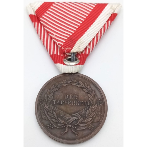 797 - Two Austrian Bravery Awards Circa 1890-1918. One with Ribbon.