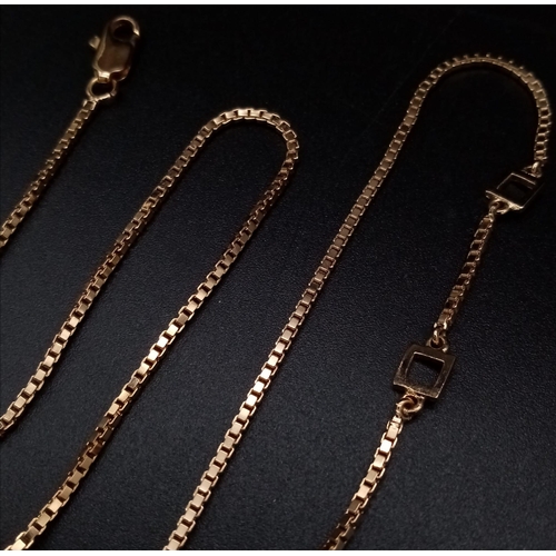 530 - A Christian Dior Gilded Tag Necklace. 42cm adjustable. Excellent condition. Comes in a Dior box. Ref... 