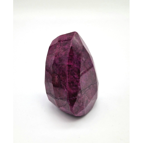 501 - An Immense 2216ct Faceted Pear-Shaped Natural African Ruby Gemstone. Comes with a GLI certificate in... 