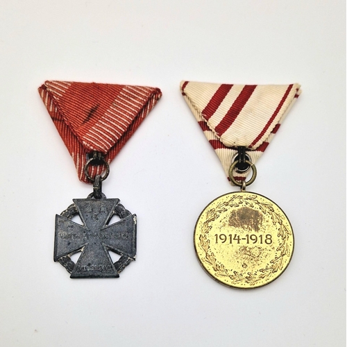 603 - A Parcel of Two WW1 Austrian War Service Medals 1914-1918 and 1916.