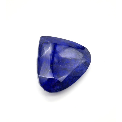 65 - Unleash the Kraken! A 3926ct African Earth Mined Blue Sapphire. Trillion-Shaped with a GLI certifica... 