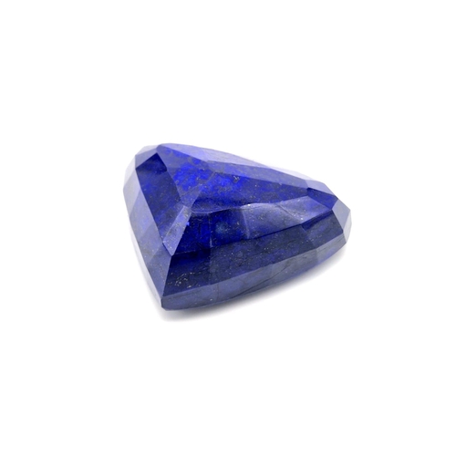 65 - Unleash the Kraken! A 3926ct African Earth Mined Blue Sapphire. Trillion-Shaped with a GLI certifica... 