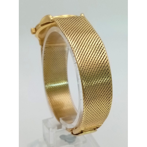 381 - A Vacheron and Constantin 18k Solid Gold Ladies Watch. 18k gold bracelet and case - 23mm. Gold tone ... 