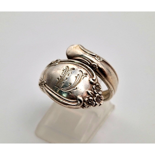 796 - GORHAM STERLING SILVER SPOON RING 9.3G SIZE N