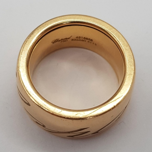 11 - 18K ROSE GOLD CHOPARD SPINNING RING CHOPARDISSIMO 18.5G SIZE P