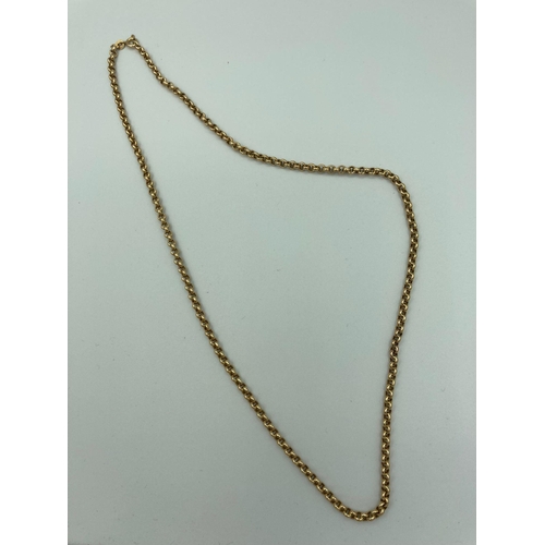 13 - 9 carat GOLD BELCHER LINK CHAIN Having full UK Hallmark. 10.20 grams. 22” (55 cm).