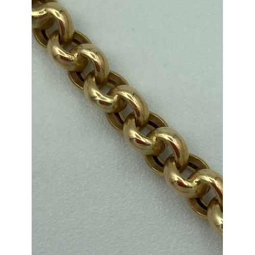 13 - 9 carat GOLD BELCHER LINK CHAIN Having full UK Hallmark. 10.20 grams. 22” (55 cm).