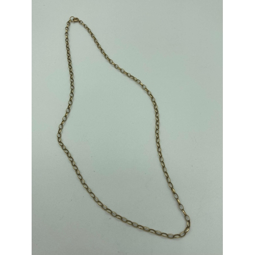 218 - 9 carat yellow GOLD CHAIN NECKLACE. 3.54 grams. 40 cm.