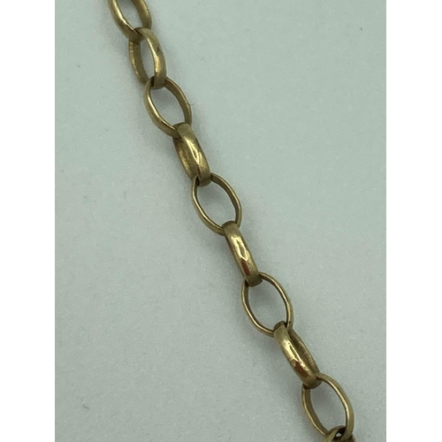 218 - 9 carat yellow GOLD CHAIN NECKLACE. 3.54 grams. 40 cm.