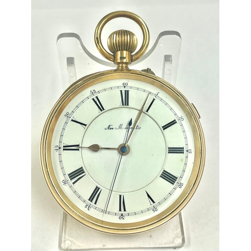 23 - Antique 18ct Gold Stop Seconds Chronograph Pocket Watch J.W Keeley & Sons Liverpool. 144.3g total we... 