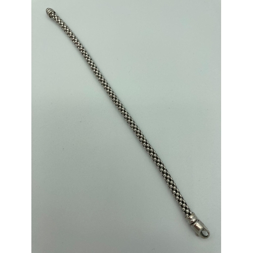 34 - 9 carat WHITE GOLD ROPE BRACELET. 10.15 grams. 19 cm.