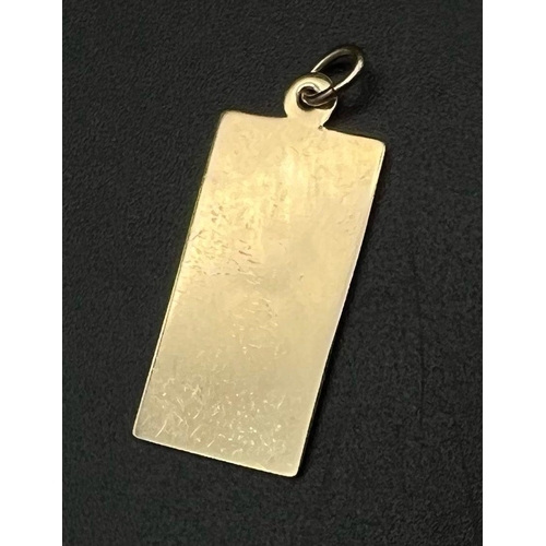 297 - 9K YELLOW GOLD INGOT 3.7G