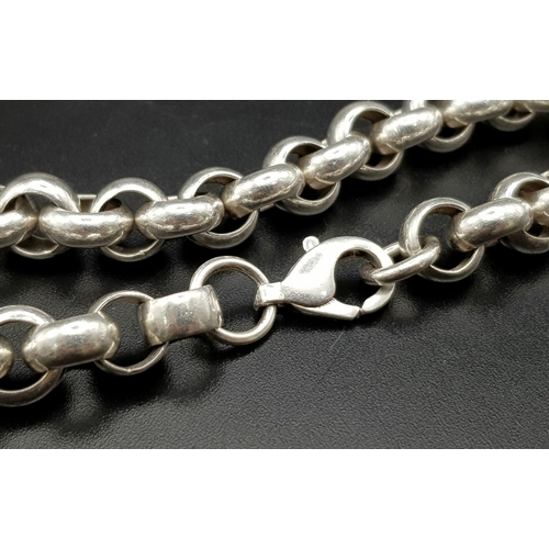 541 - A 925 Silver (tested) Circle-Link Bracelet. 19cm. 23.5g