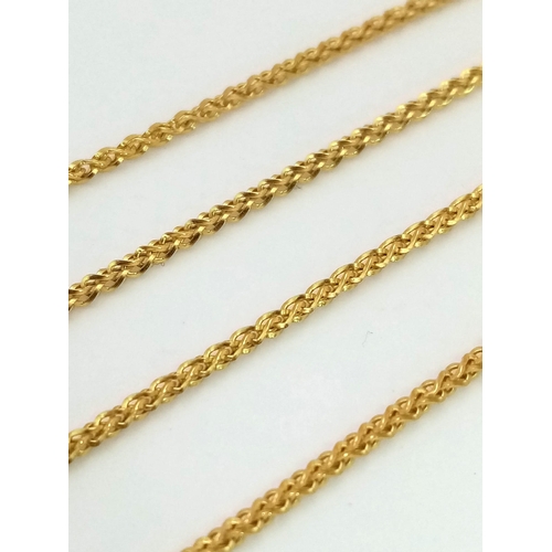 403 - 18k yellow gold Spiga chain, 20