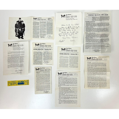 101 - A superb collection of Beatles fan club letters complete with rare souvenirs and a welcoming letter.... 