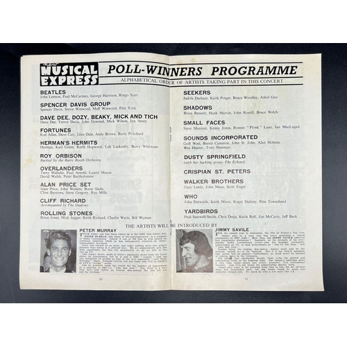 248 - A New Musical Express Annual Poll Winners Concert Programme for Sunday, May 1st 1966 at the Empire P... 