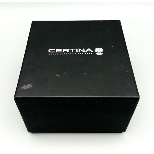 61 - An unworn Certina DS Podium Square Face Chronograph Watch. Full working order with protective films ... 