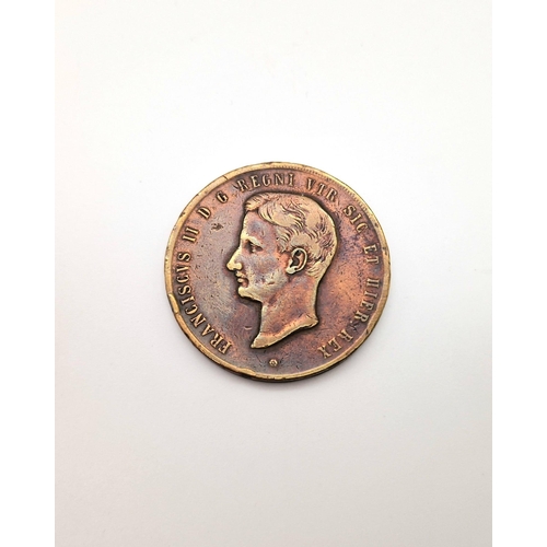 1246 - An 1859 Italian (Naples) 10 Tornesi Coin. Good definition but please see photos.