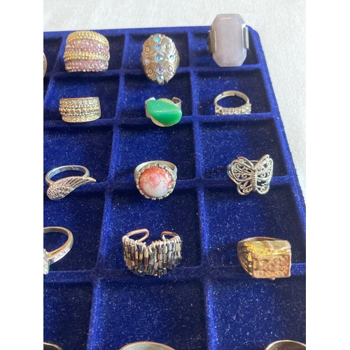 265 - Large selection of Dress Rings To include some jewelled  statement pieces. Please see all pictures.