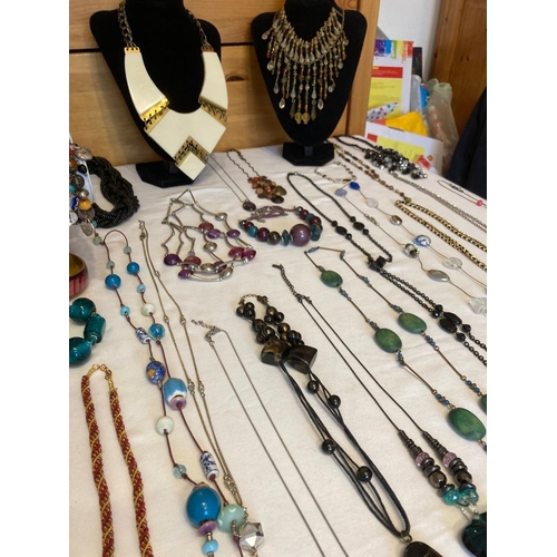 286 - Large quantity of better quality costume jewellery to include statement necklaces, Large amount of B... 