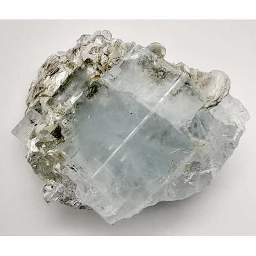 459 - A 210ct Aquamarine with Muscovite Gemstone Crystal from Chumar Bakhoor, Pakistan.