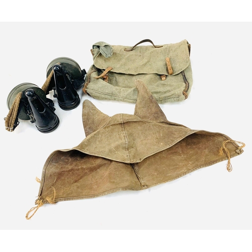 47 - RARE WW2 German Pferdegasmaske 41 (Horse Gas Mask 1941). Complete with filters, gas hood and origina... 