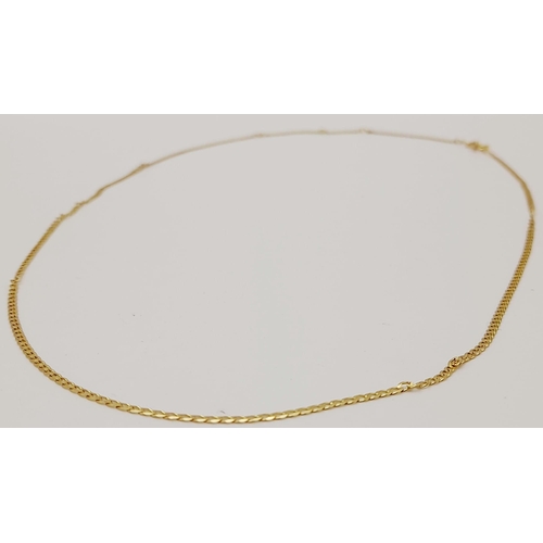 522 - A 9k Yellow Gold Disappearing Necklace. 45cm. 1.42g