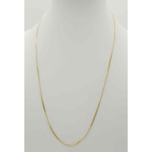 522 - A 9k Yellow Gold Disappearing Necklace. 45cm. 1.42g