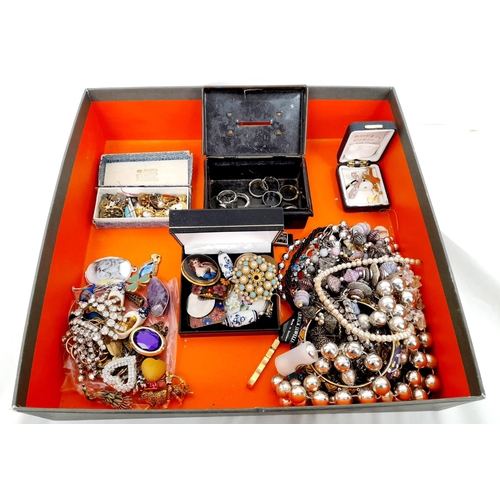 481 - A Selection of Quality Vintage Costume Jewellery and Container Items. A/F