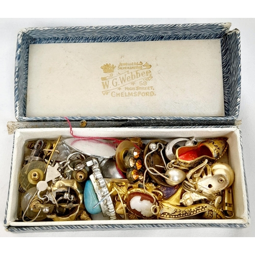 481 - A Selection of Quality Vintage Costume Jewellery and Container Items. A/F