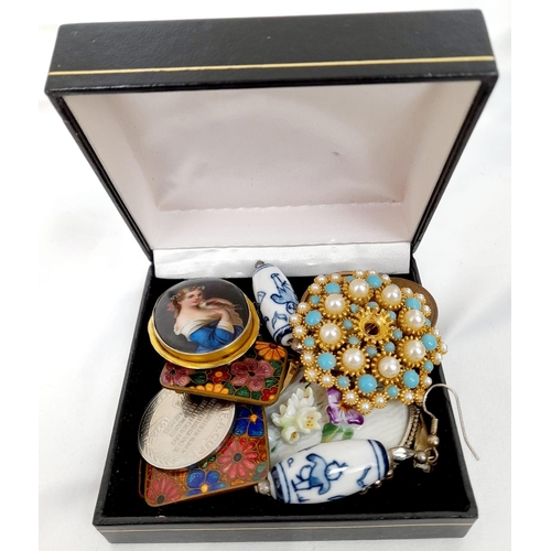 481 - A Selection of Quality Vintage Costume Jewellery and Container Items. A/F