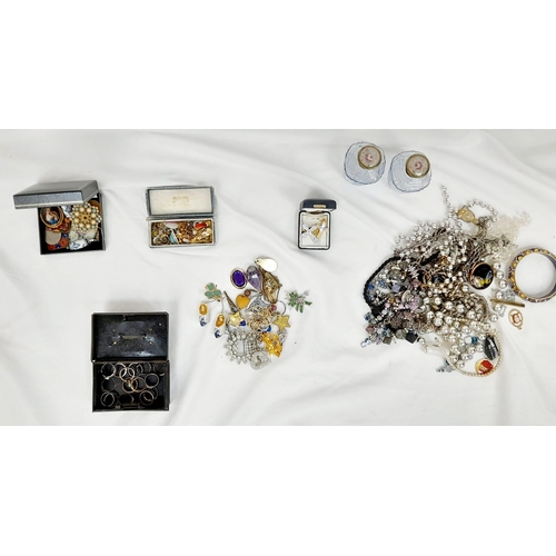 481 - A Selection of Quality Vintage Costume Jewellery and Container Items. A/F