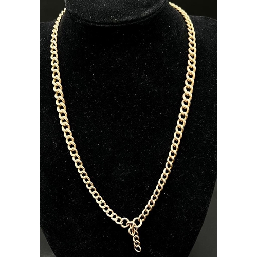 31 - An Antique 9K Rose Gold Albert Chain. Hallmark markings on each link. 45cm. 31.86g.