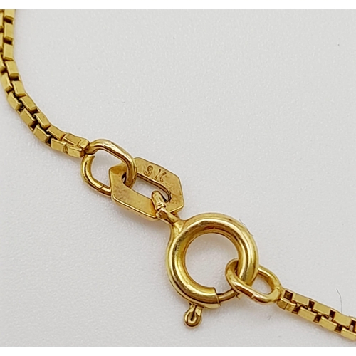 667 - A 9K Yellow Gold Link Necklace. 48cm. 4.33g.