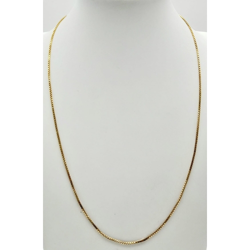 667 - A 9K Yellow Gold Link Necklace. 48cm. 4.33g.