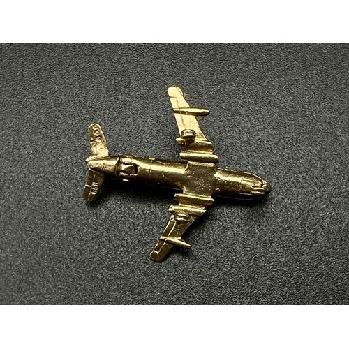 599 - 9K YELLOW GOLD AEROPLANE CHARM WHICH OPENS UP 2.1G