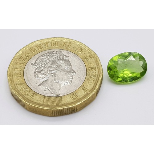 684 - A 2.13ct High Quality Pakistan Peridot. Comes with a GFCO Swiss Special Origin Report.