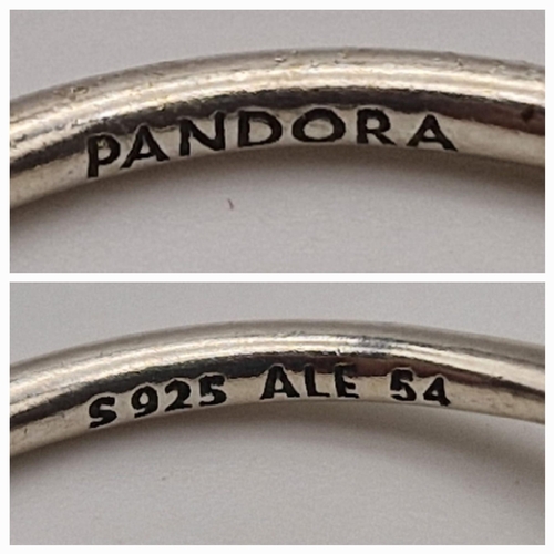 1498 - A Pandora 925 Silver Ring. Size M/N.