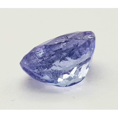 1512 - 2.98 Ct Blue Natural Tanzanite. Oval Shape. Comes with ITLGR Certificate.