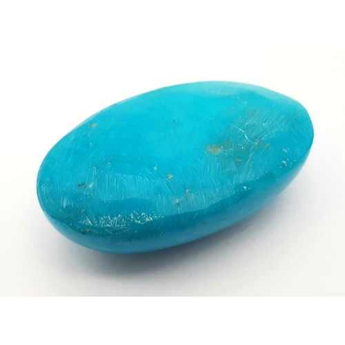 1422 - 44.26 Ct Natural Turquoise. Aqua Blue. Shape Cabochon. Comes with IGL&I Certificate.