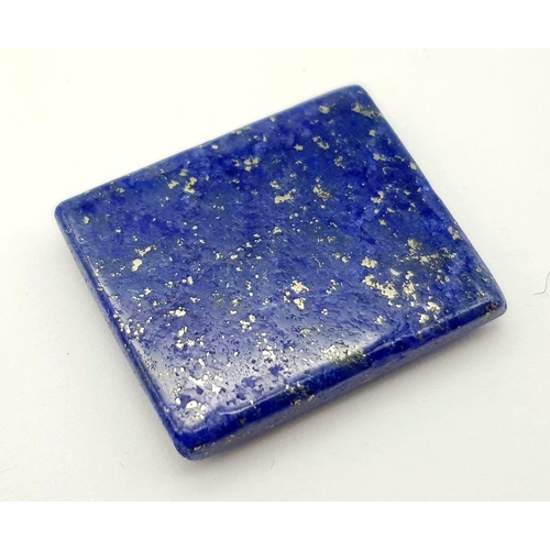 1226 - 25.25 Ct Blue Natural Lapis Lazuli. Square Cabochon Shape. Comes with GLI Certificate.